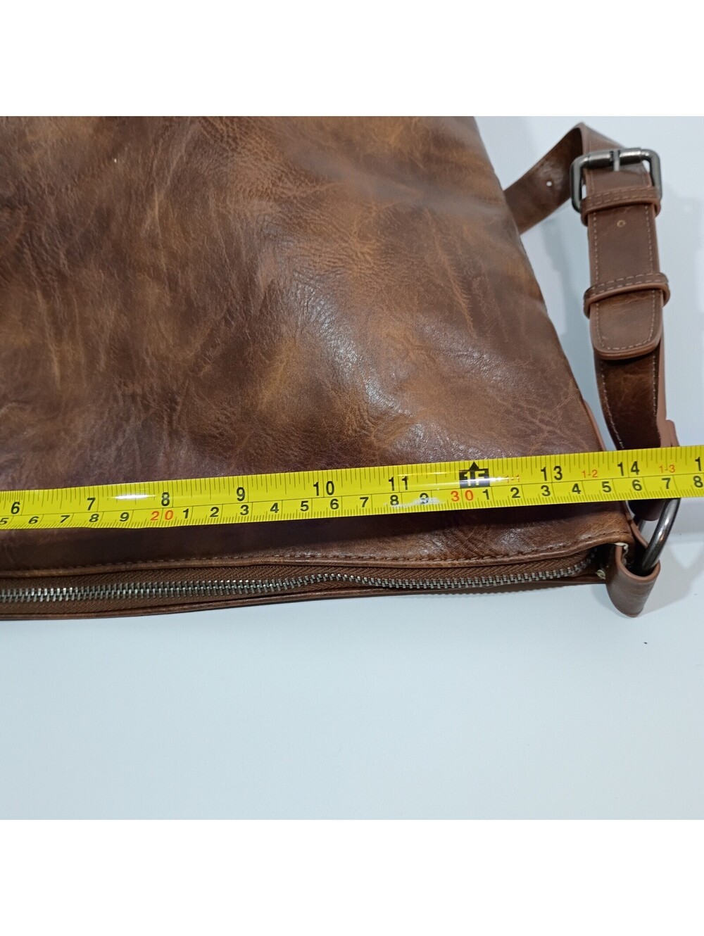 Joy Susan Vegan Leather Hobo Bucket Bag Cognac Brown Purse Handbag Boho - Picture 10 of 13